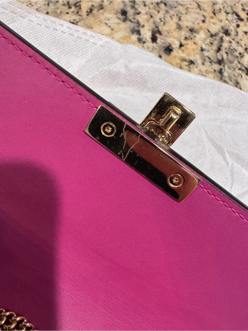 Gucci Red Leather & GG Monogram Continental Wallet with Gold Hardware